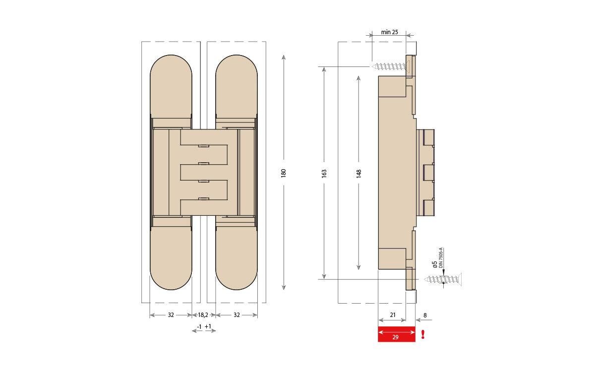 CEAM Concealed Hinge 140kg | CEAM 隱藏式鉸鏈 140kg