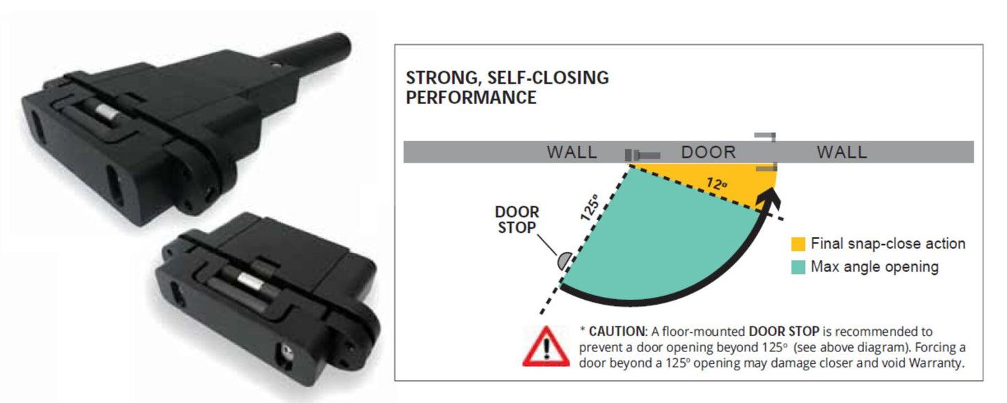 Self-Closing Concealed Hinge 100kg | 内置閉門系統隱藏式鉸鏈 100kg