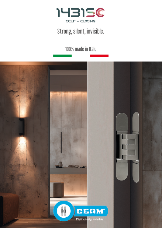 CEAM 1431SC Self-Closing 3D Adjustable Concealed Door Hinge | 自動閉門三維可調式隱藏鉸鏈