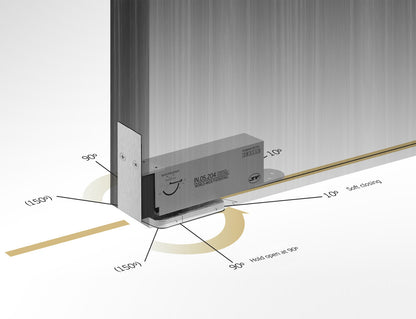 Hydraulic Invisible Pivot Set with Soft-Close, up to 100kg | 液壓隱藏式天軸地鉸鏈套裝, 至100公斤